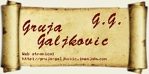 Gruja Galjković vizit kartica